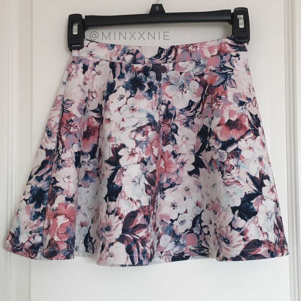 Floral Skater Skirt (W/ a Black one FREE)